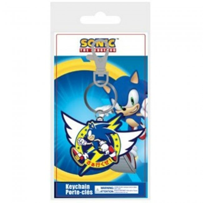 [KEYRING] - Sonic the Hedgehog - Soft PVC Keychain - Sonic Wing Logo | Pyramid - 1