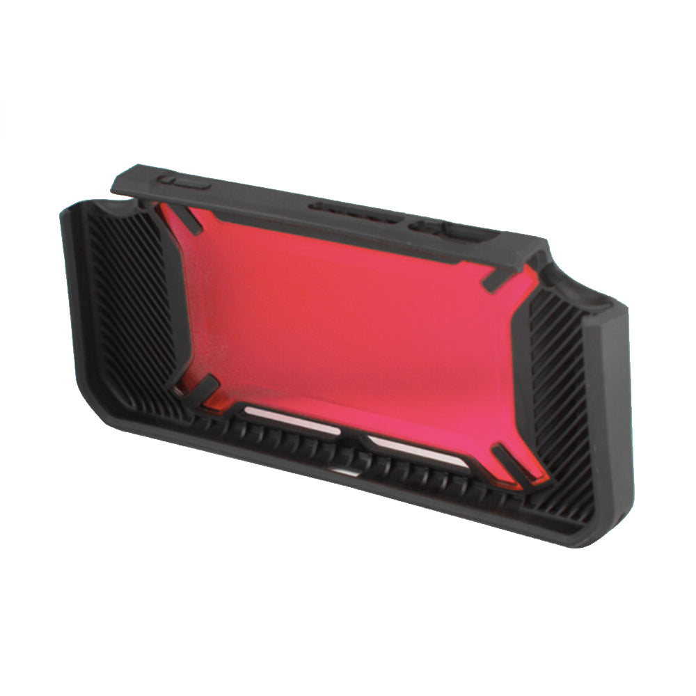 Hybrid cover for Nintendo Switch Console TPU snap on tough case protective bumper - black & red | ZedLabz