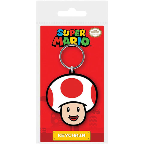 Super Mario series official keyring featuring Toad PVC Keychain | Pyramid