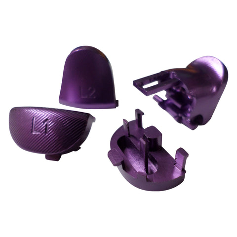 Metal Aluminium Trigger & Shoulder Buttons For PS4 Pro JDM-040 Controllers - Purple | ZedLabz