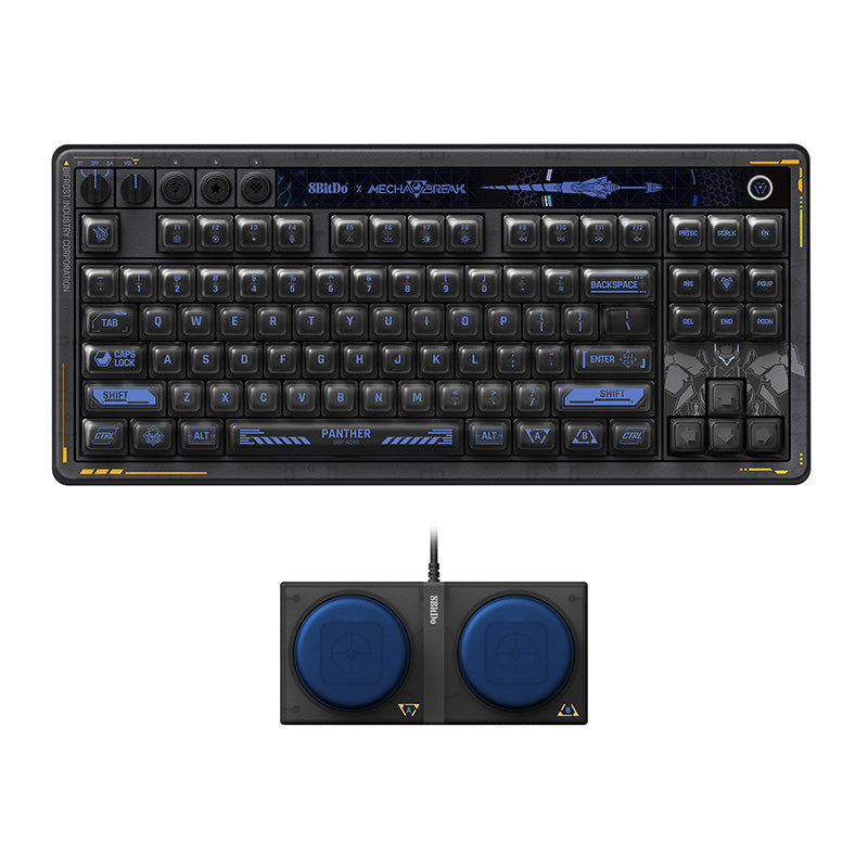 Retro Mechanical Keyboard RGB Bluetooth, 2.4G & wired for Windows & Android - US ANSI layout - Mecha BREAK Edition | 8BitDo