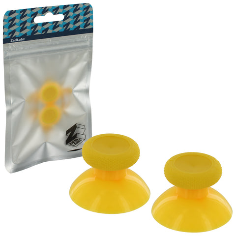 ZedLabz replacement concave rubber analog thumbsticks for Xbox One controller - 2 pack yellow