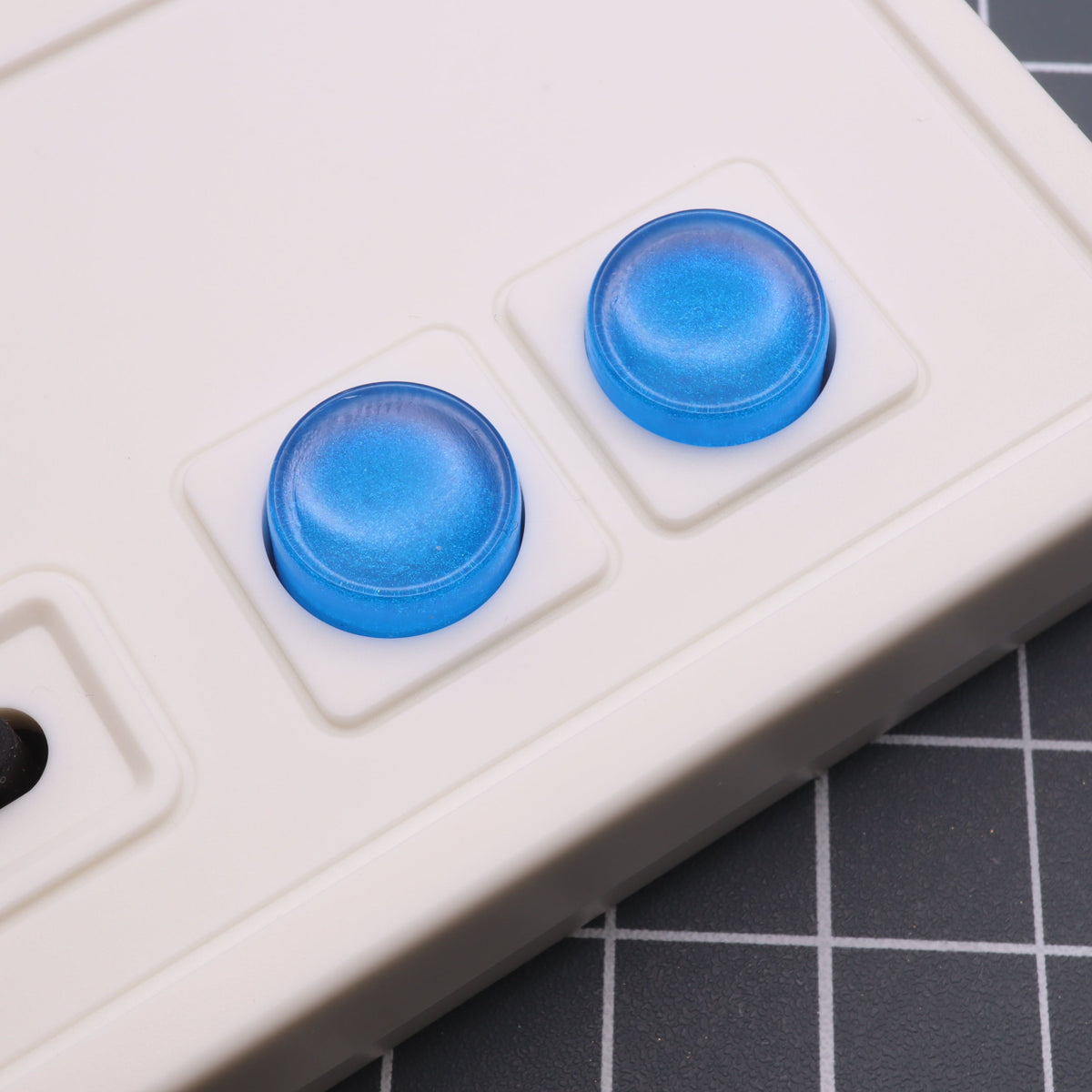 Hand cast custom resin buttons for Nintendo NES controller NES-004 (also fits Game Boy DMG-01) - Blueberry Candy | Lab Fifteen Co