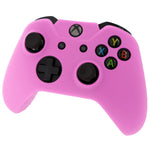 Protective cover for Xbox One controller with ribbed handle soft silicone rubber skin grip - Pink | ZedLabz