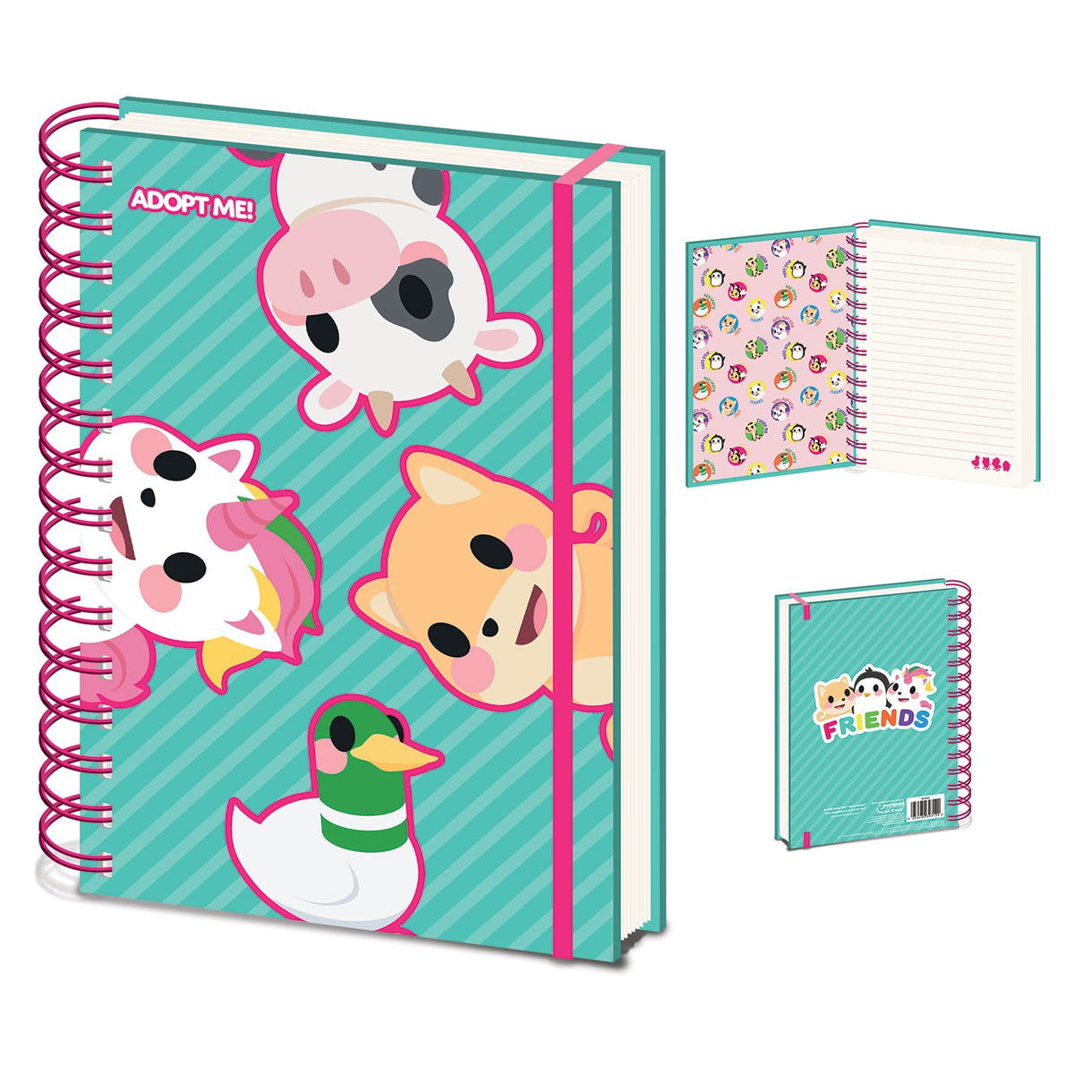 Adopt Me core characters A5 wiro bound lined notebook | Pyramid