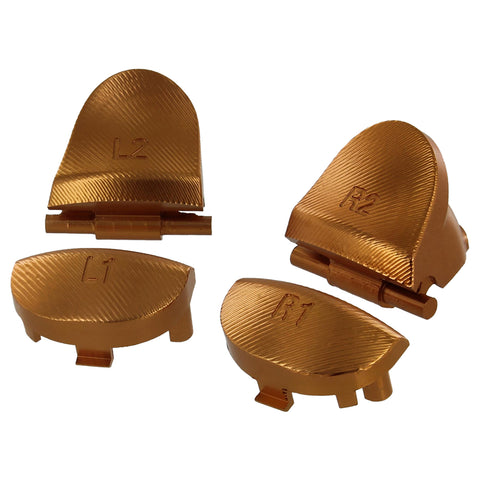 Aluminium Metal Trigger & Shoulder Buttons For 1st Gen PS4 Controllers - Gold | ZedLabz