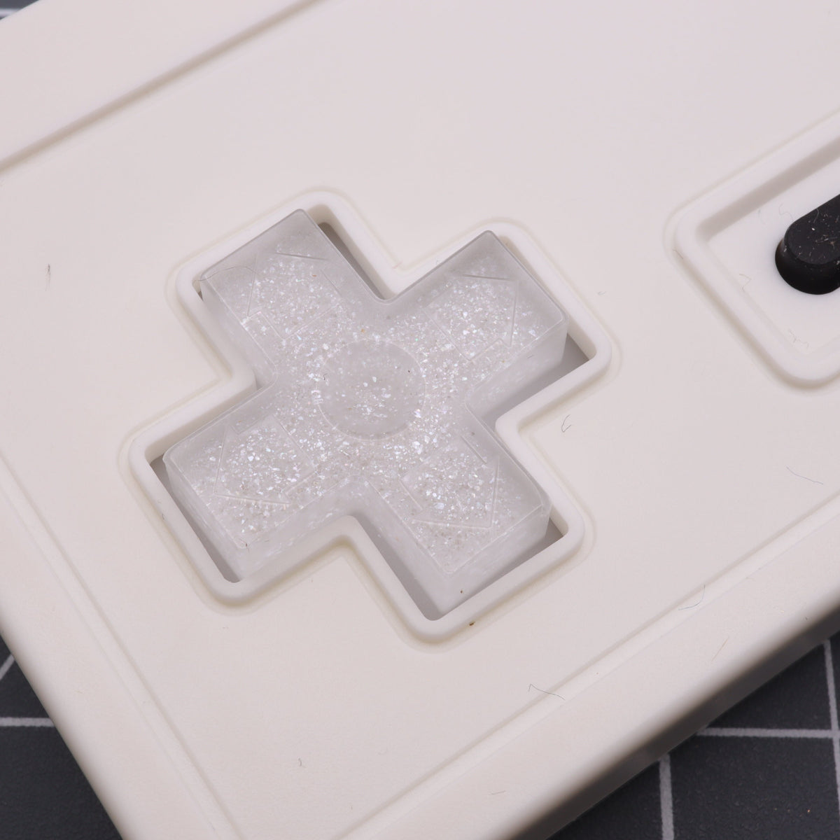 Hand cast custom resin buttons for Nintendo NES controller NES-004 (also fits Game Boy DMG-01) - Pearl White | Lab Fifteen Co