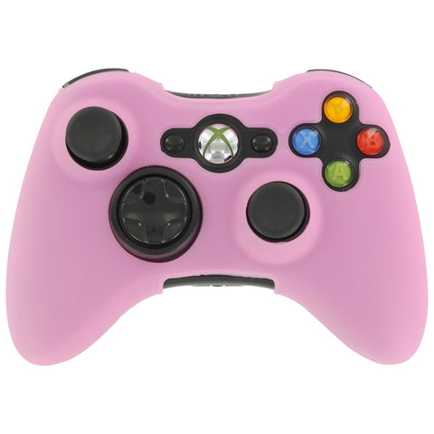 ZedLabz soft silicone rubber skin grip cover case for Microsoft Xbox 360 controller - pink