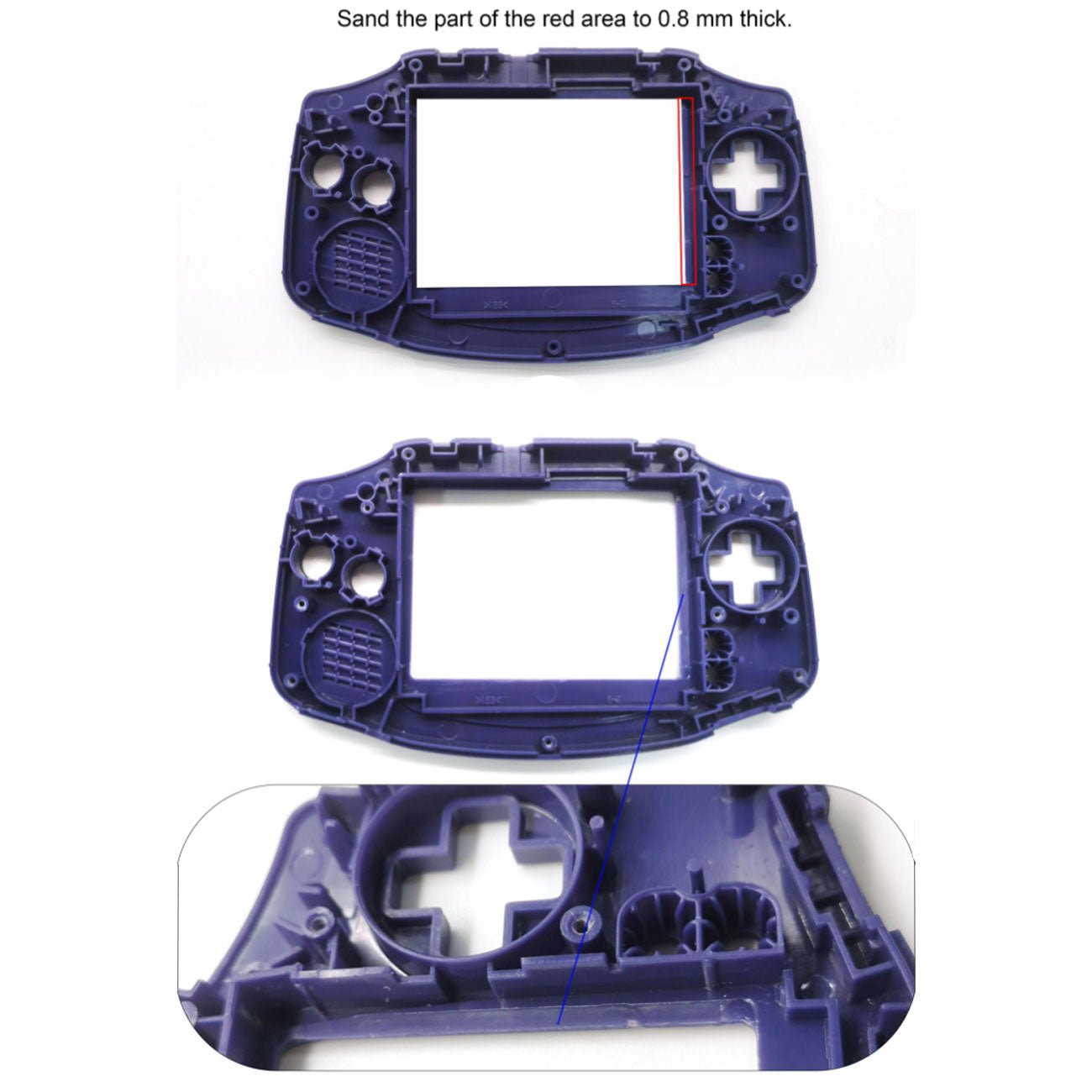 Laminated IPS 3.0 LCD screen kit for Nintendo Game Boy Advance [GBA AGB] - DMG Grey | Hispeedido - 7