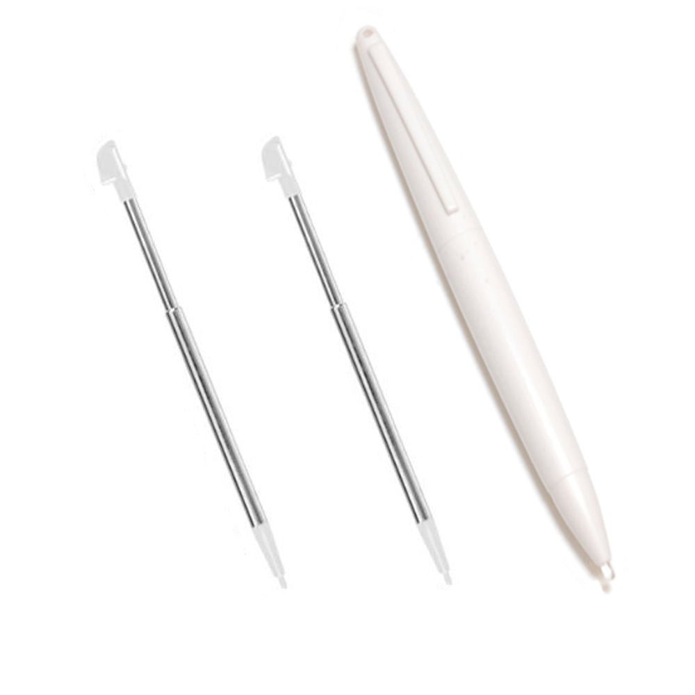 Large & Metal Extendable Stylus Pen Set For Nintendo Wii U GamePad - 3 Pack White | ZedLabz - 4