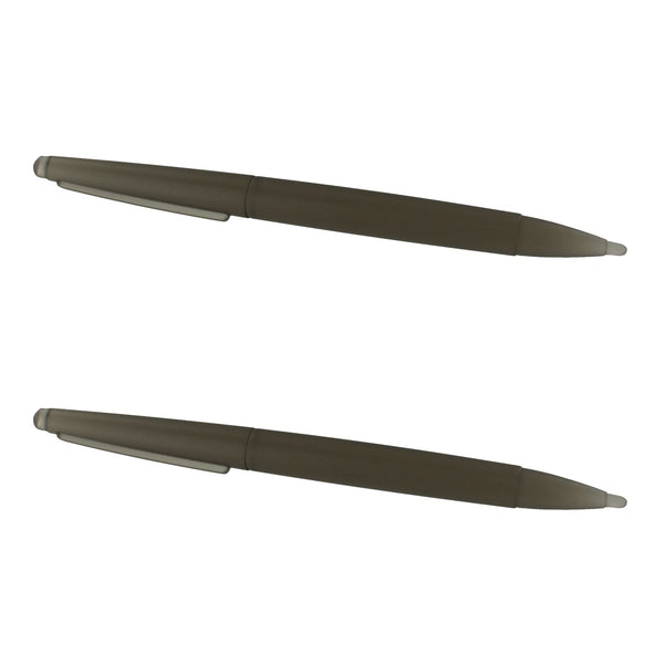 Large Semi Transparent Stylus Pens For Nintendo DS Family - 2 Pack Black | ZedLabz