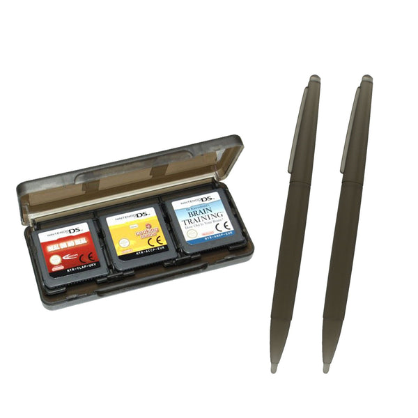 Large Stylus & Game Cartridge Case Set For Nintendo DS Family - Black | ZedLabz