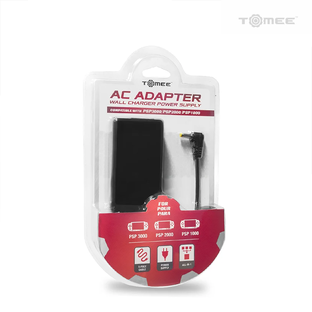 AC adapter wall charger for Sony PSP 1000, 2000 & 3000 - US plug | Tomee