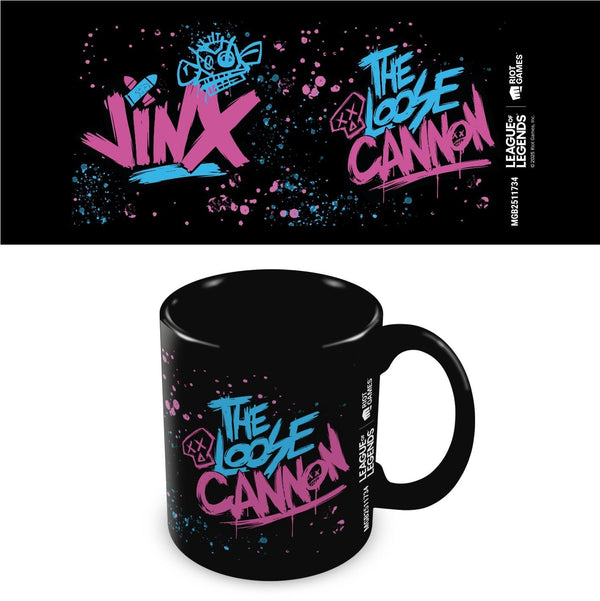 League of Legends Jinx logo official mug 11oz/315ml black ceramic | Pyramid - 2