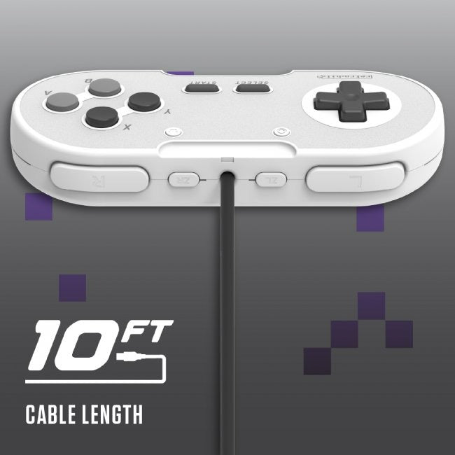 Legacy16 wired USB Snes style controller gamepad for Nintendo Switch, PC, Mac & USB devices - Black | Retro - Bit - 6