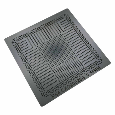 APU GPU CXD90026G direct heat reballing stencil for PS4 rework template 0.55mm | ZedLabz
