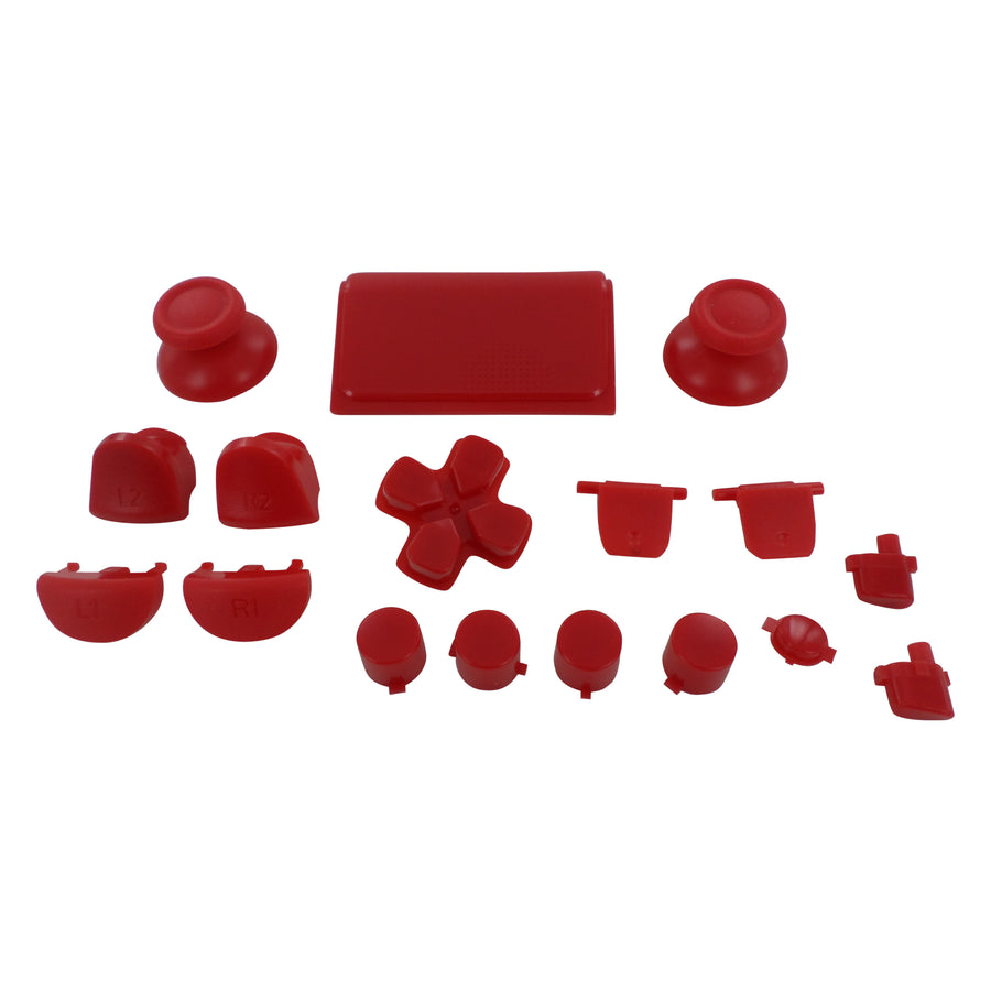 Replacement Full Button Set For 2nd Gen Sony PS4 JDM-030 Controllers - Red | ZedLabz