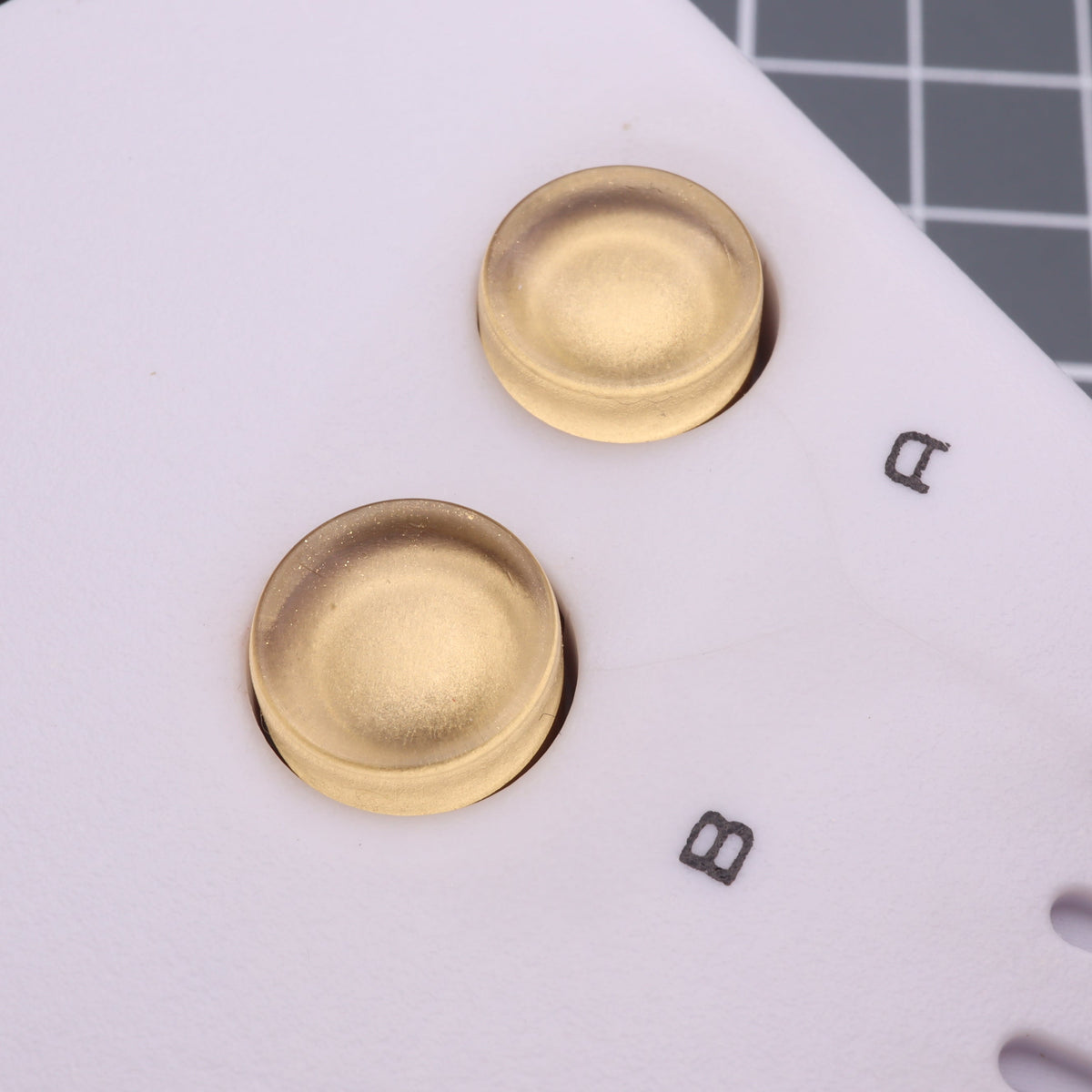 Hand cast custom resin buttons for Nintendo NES controller NES-004 (also fits Game Boy DMG-01) - Metallic Gold | Lab Fifteen Co