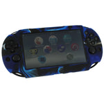 ZedLabz SC-1 soft silicone skin protector cover bumper case for Sony PS Vita 2000 Slim - camo blue