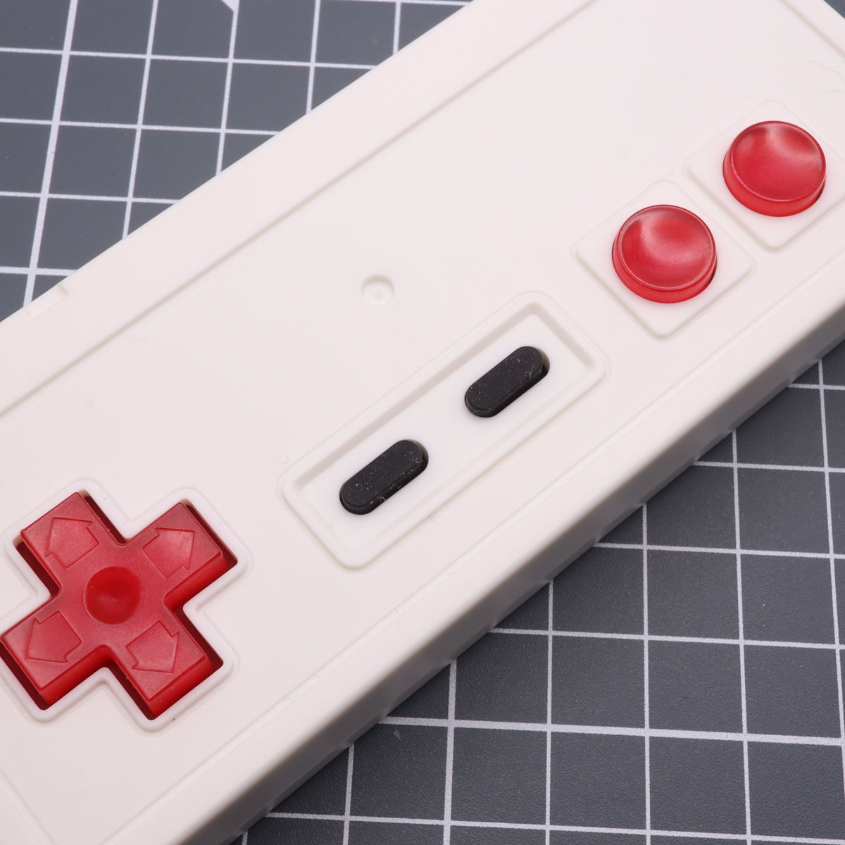 Hand cast custom resin buttons for Nintendo NES controller NES-004 (also fits Game Boy DMG-01) - Strawberry Candy | Lab Fifteen Co