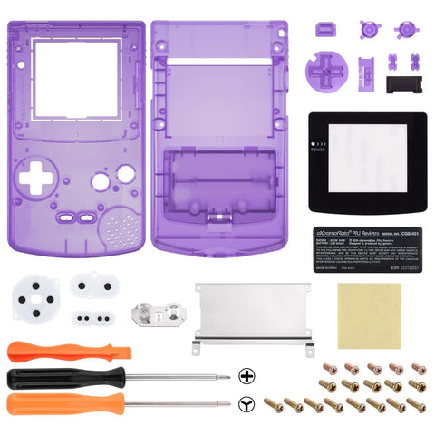 IPS ready shell for Nintendo Game Boy Color custom modified replacement housing kit supports IPS, OSD IPS & Original screens - Semi transparent | eXtremeRate