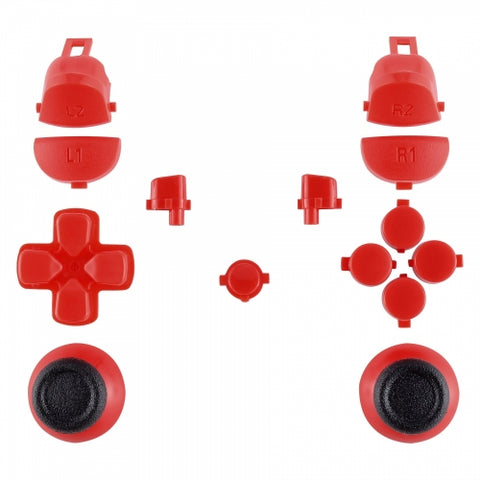 Button set for PS4 Pro controllers Sony JDM-040 mod set trigger, action, d-pad & option / share button set - Red | ZedLabz
