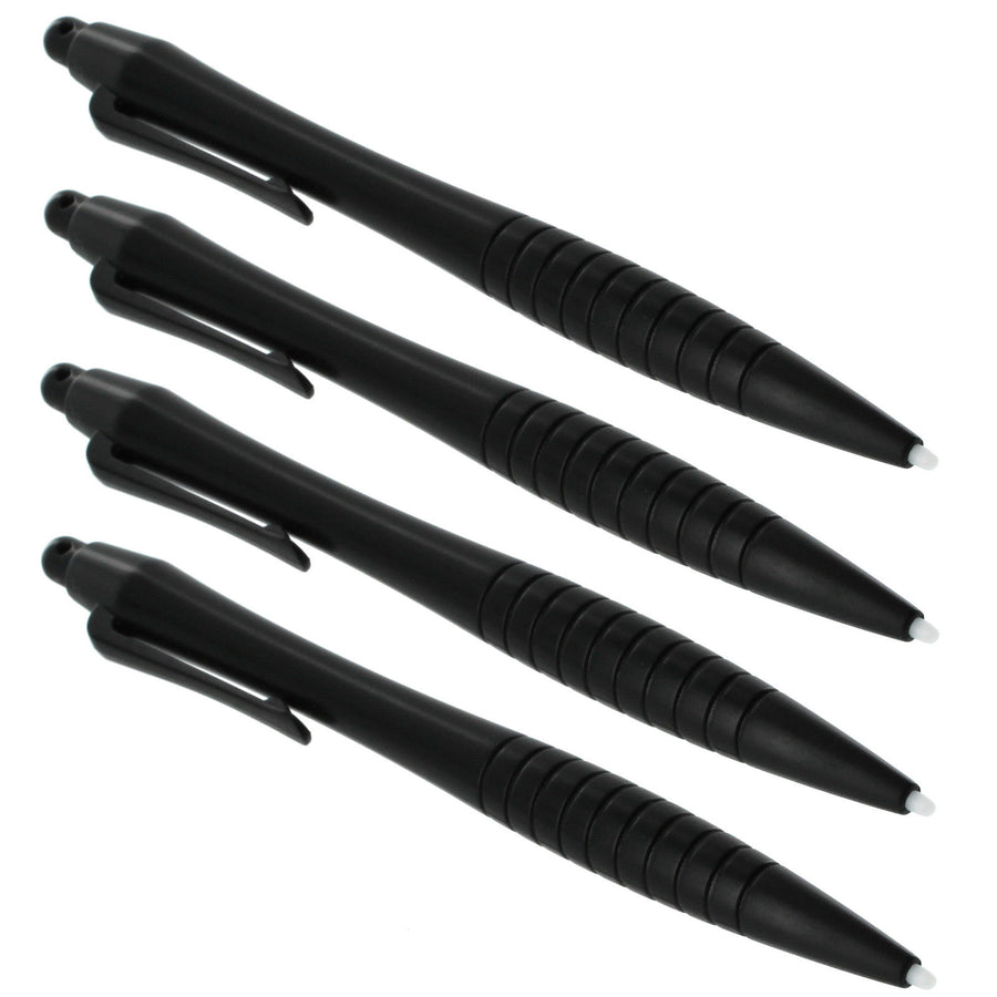 Large Ergonomic Touch Screen Stylus Pen - 4 Pack Black | ZedLabz