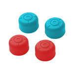 ZedLabz silicone circle grip thumb stick extender caps for Nintendo Switch joy-con controllers - 4 pack red & blue