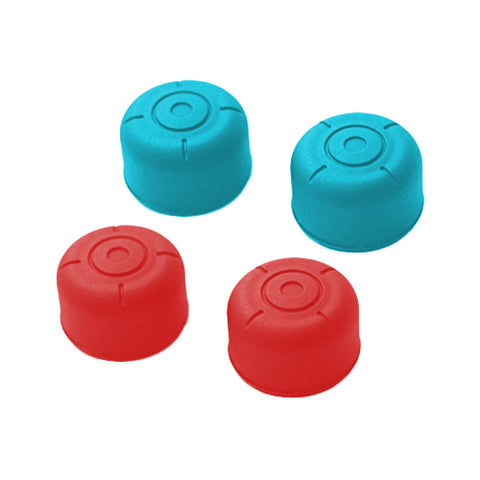 ZedLabz silicone circle grip thumb stick extender caps for Nintendo Switch joy-con controllers - 4 pack red & blue