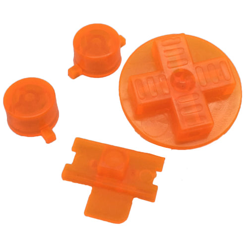 Replacement Button Set For Nintendo Game Boy DMG-01 - Clear Orange | ZedLabz