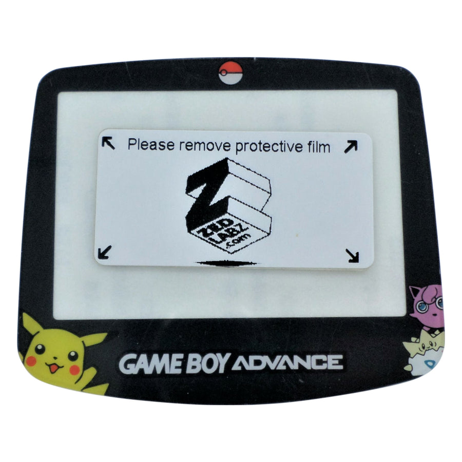 Screen lens cover for Nintendo Game Boy Advance console replacement - Pokemon edition with Pikachu Jigglypuff Togepi | ZedLabz