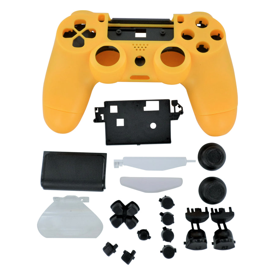 Housing shell for PS4 Slim Pro controller ZCT2 JDM-040 complete replacement - Yellow & Black | ZedLabz