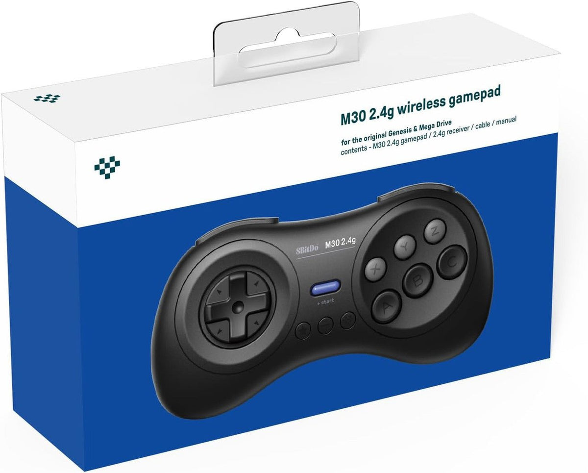 M30 2.4G wireless controller for original SEGA Mega Drive & Genesis - black | 8BitDo - 5