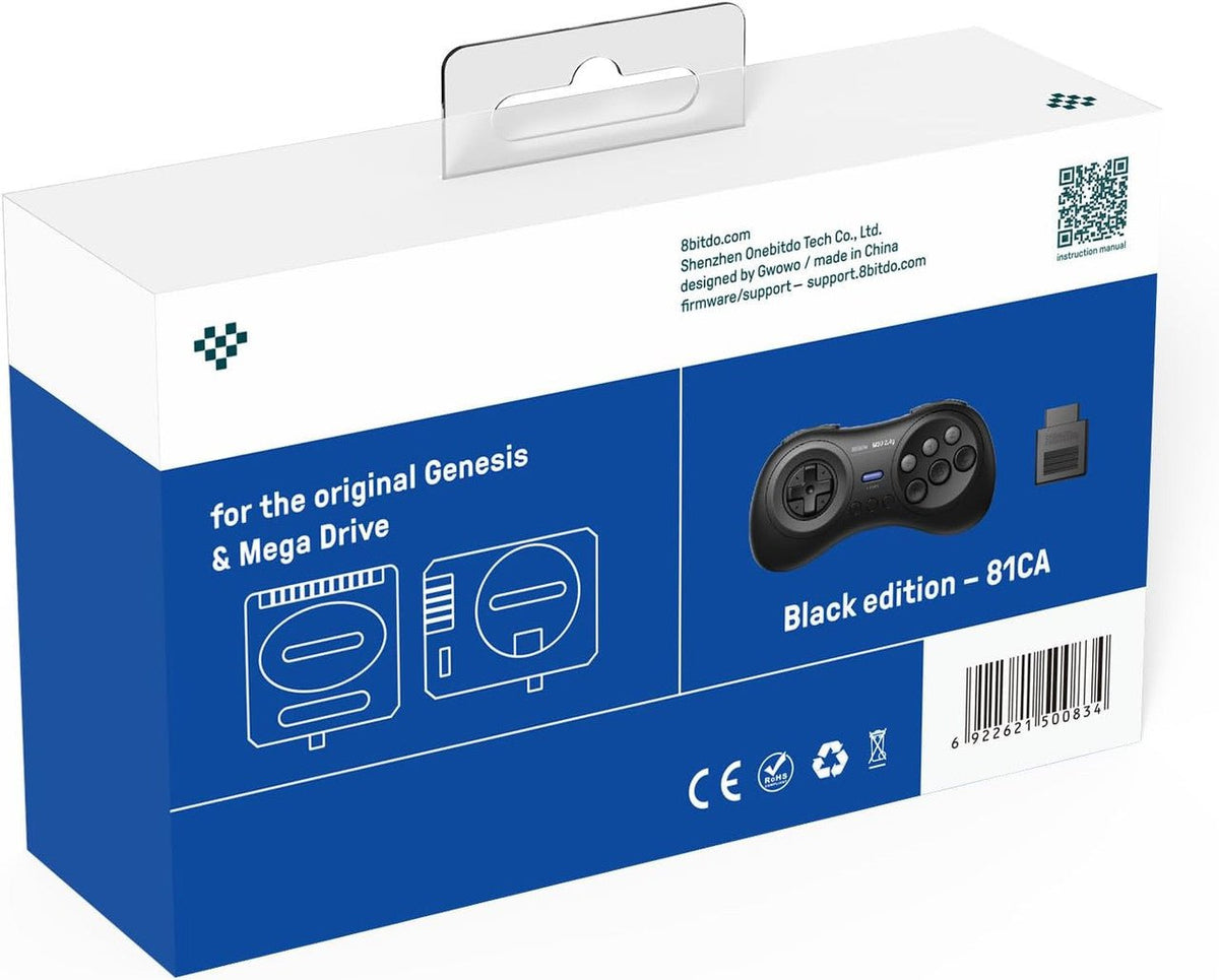 M30 2.4G wireless controller for original SEGA Mega Drive & Genesis - black | 8BitDo - 6