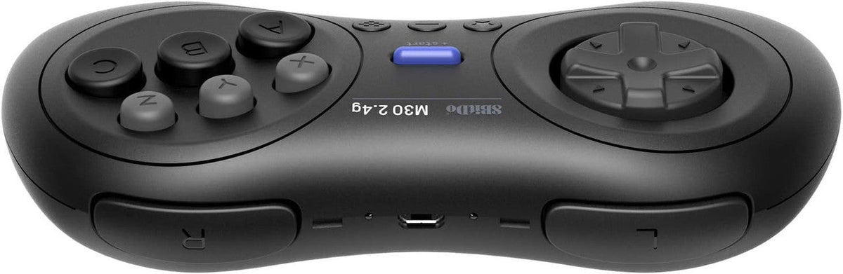 M30 2.4G wireless controller for original SEGA Mega Drive & Genesis - black | 8BitDo - 2