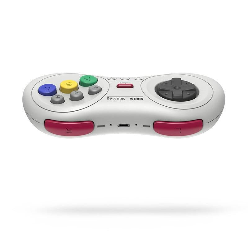 M30 2.4G Wireless Gamepad for Sega Genesis / Mega Drive Mini and Switch - white | 8BitDo - 8