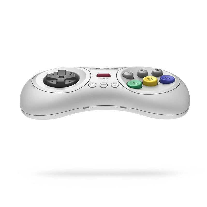 M30 2.4G Wireless Gamepad for Sega Genesis / Mega Drive Mini and Switch - white | 8BitDo - 9