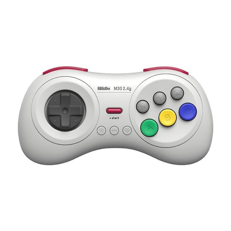 M30 2.4G Wireless Gamepad for Sega Genesis / Mega Drive Mini and Switch - white | 8BitDo - 12
