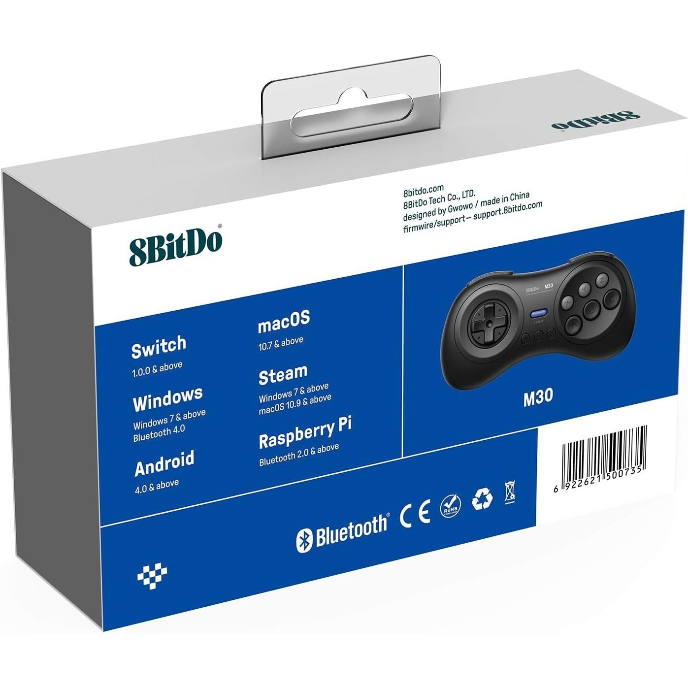 M30 bluetooth wireless gamepad for Nintendo Switch, Windows, Mac & Android - black | 8BitDo - 6
