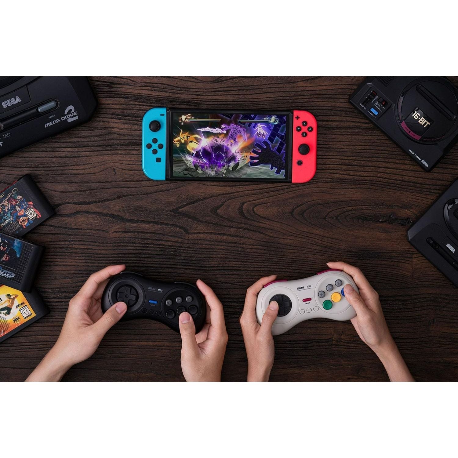 M30 bluetooth wireless gamepad for Nintendo Switch, Windows, Mac & Android - white | 8BitDo - 5
