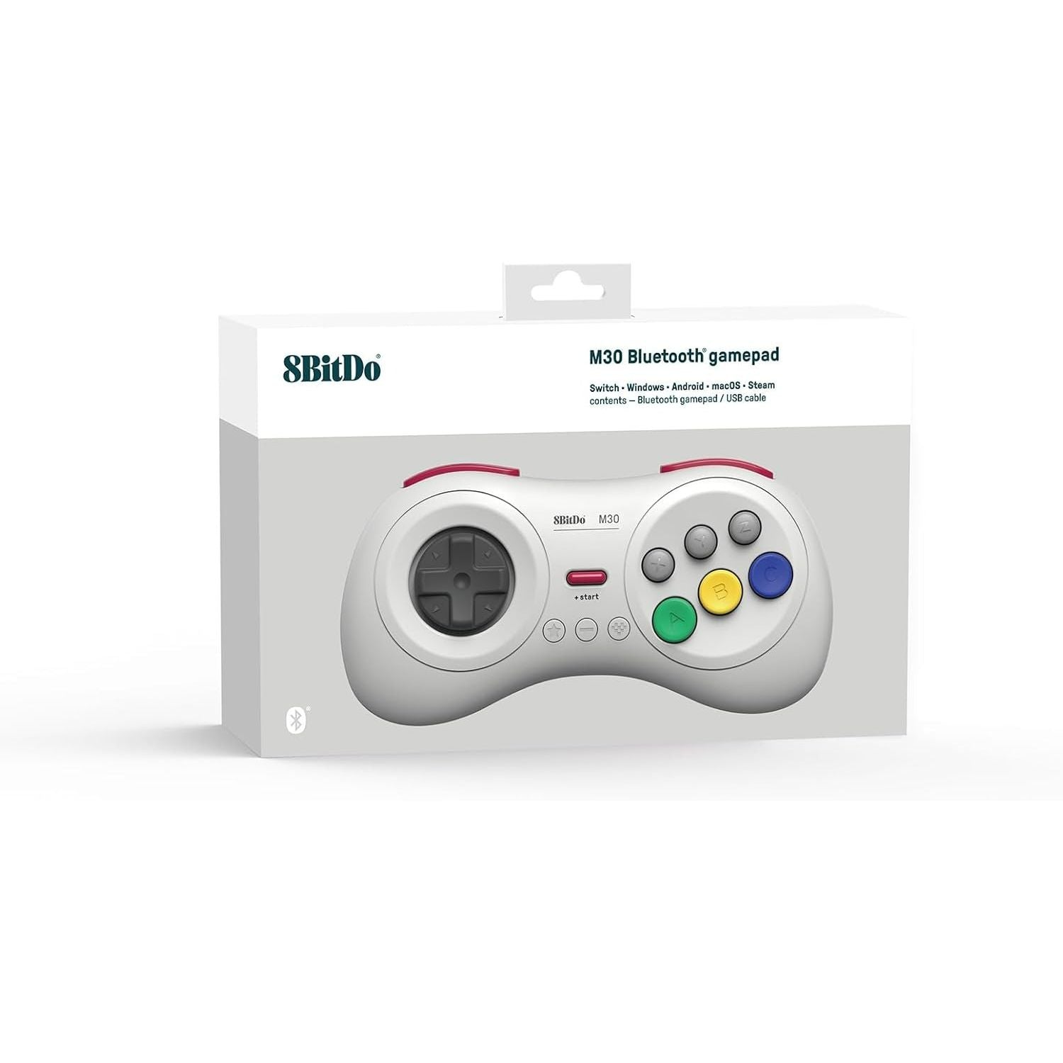 M30 bluetooth wireless gamepad for Nintendo Switch, Windows, Mac & Android - white | 8BitDo - 4