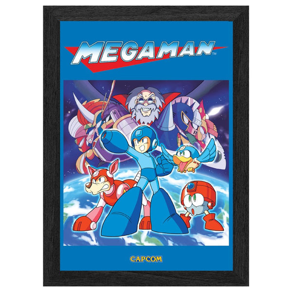 Mega Man 6 Mr. X Plax lenticular frame 3D wall art officially licensed 10"x12" inch (23x30cm) | Pixel Frames