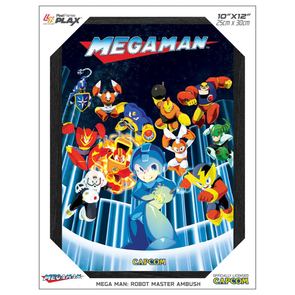 Mega Man Robox Master Ambush lenticular frame art officially licensed ...