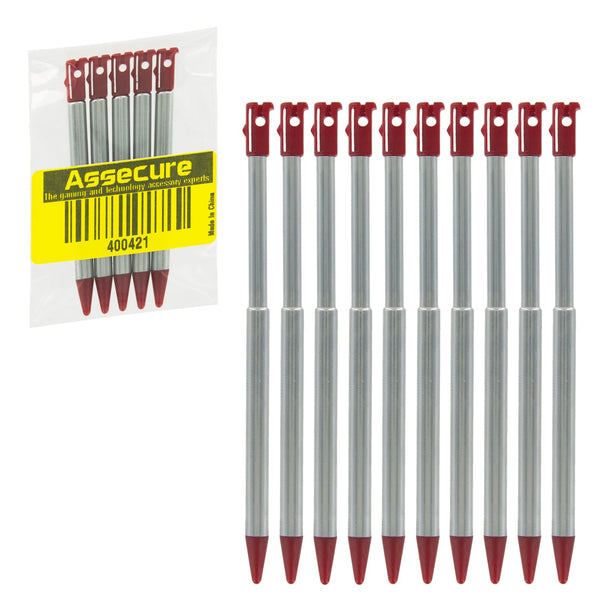 Metal Extendable Stylus For 2012 Nintendo 3DS - 10 Pack Red | ZedLabz 