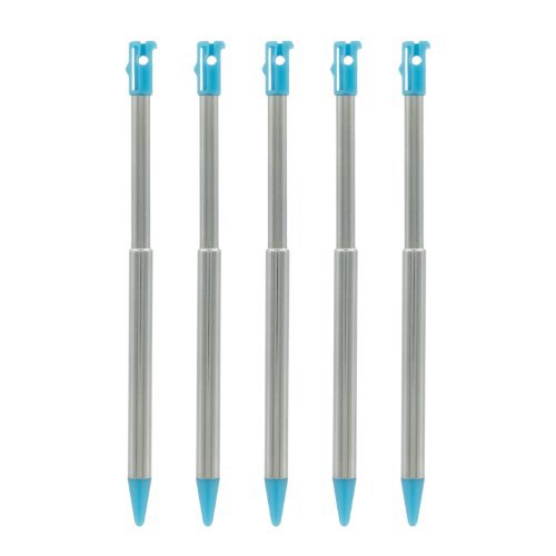 Metal Extendable Stylus For 2012 Nintendo 3DS - 5 Pack Aqua Blue | ZedLabz - 6