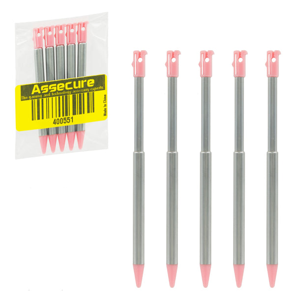 Metal Extendable Stylus For 2012 Nintendo 3DS - 5 Pack Pink | ZedLabz 