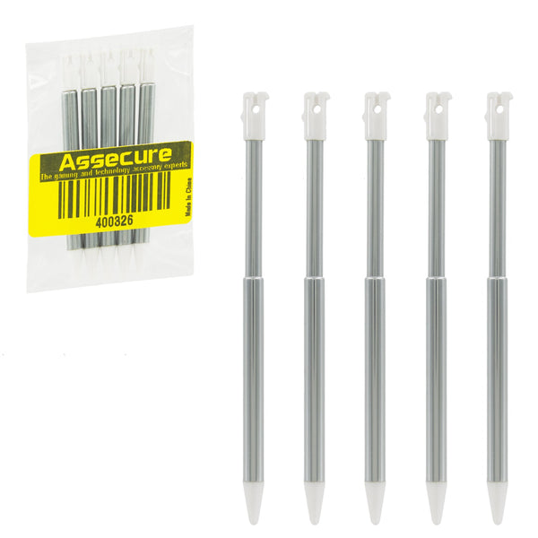 Metal Extendable Stylus For 2012 Nintendo 3DS - 5 Pack White | ZedLabz 