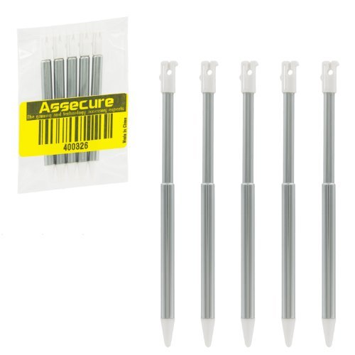 Metal Extendable Stylus For 2012 Nintendo 3DS - 5 Pack White | ZedLabz - 5