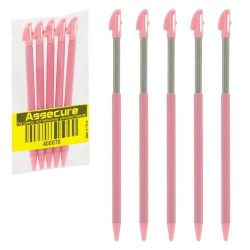 Metal Extendable Stylus For Nintendo 3DS XL - 5 Pack Pink | ZedLabz - 5