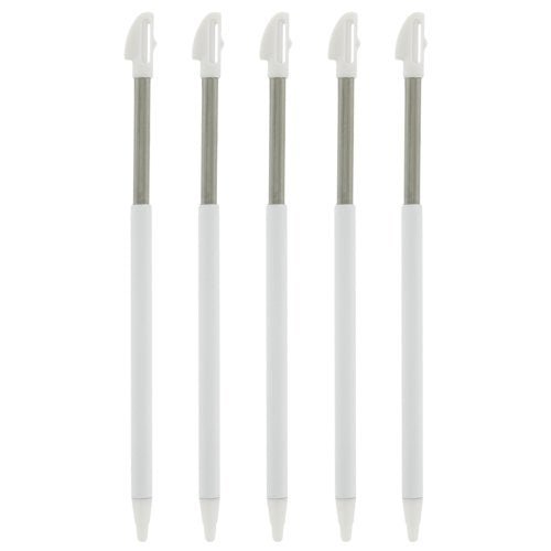 Metal Extendable Stylus For Nintendo 3DS XL - 5 Pack White | ZedLabz - 6